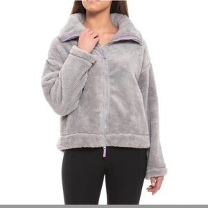 Free People movement womens dazed plush Gray Jacket size small